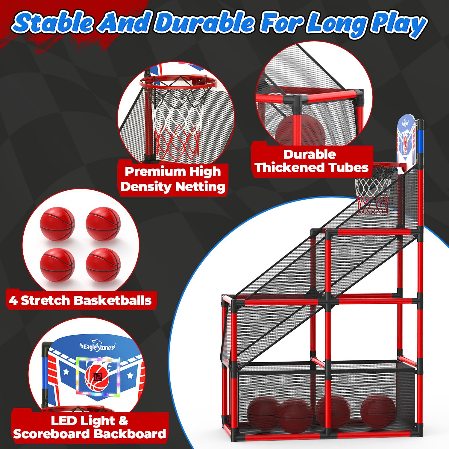 EagleStone adjustable height grows with kids aged 3–12