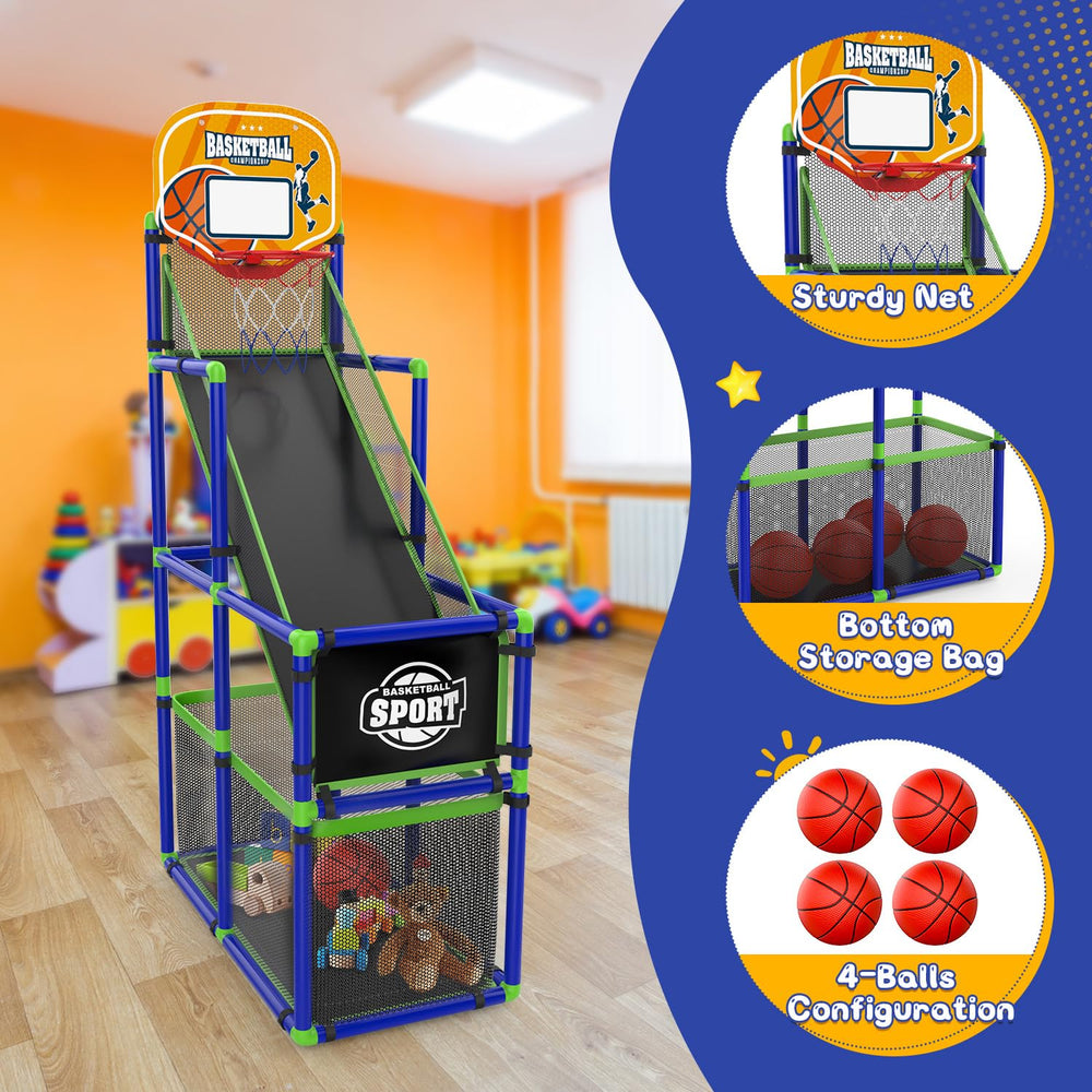 EagleStone Arcade hoop with automatic return for smooth shooting flow.