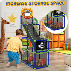 Simple EagleStone Arcade assembly guide enables quick setup by parents.