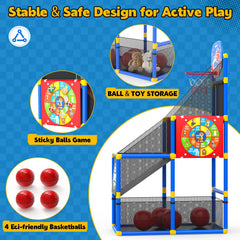 EagleStone ball return net speeds up shooting action for continuous fun.