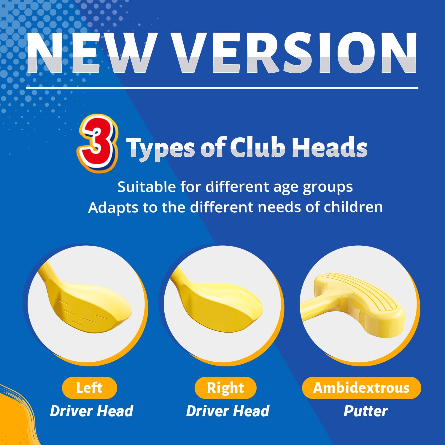 EagleStone golf club set with left and right heads for versatile play.