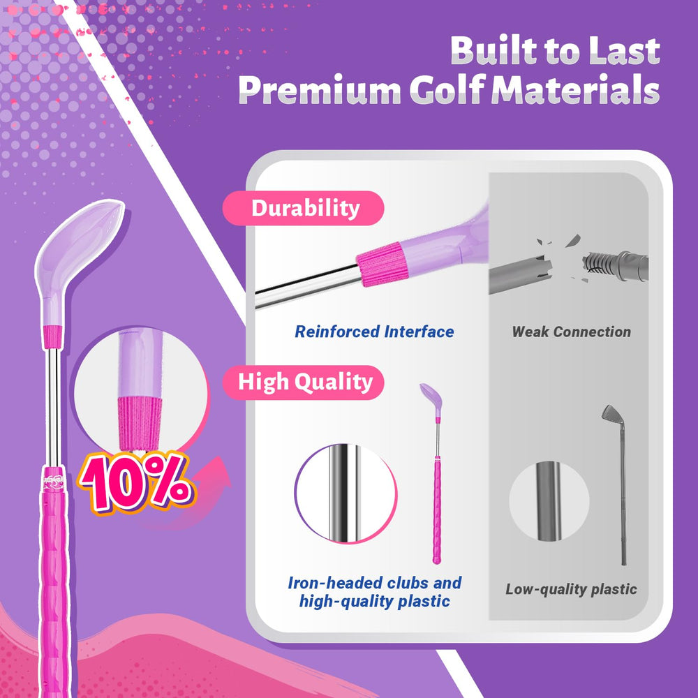 EagleStone adjustable-length golf club grows with children for extended use.