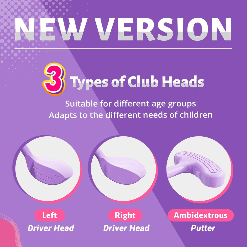 EagleStone Kids Golf Set with interchangeable heads for left and right-handed players.