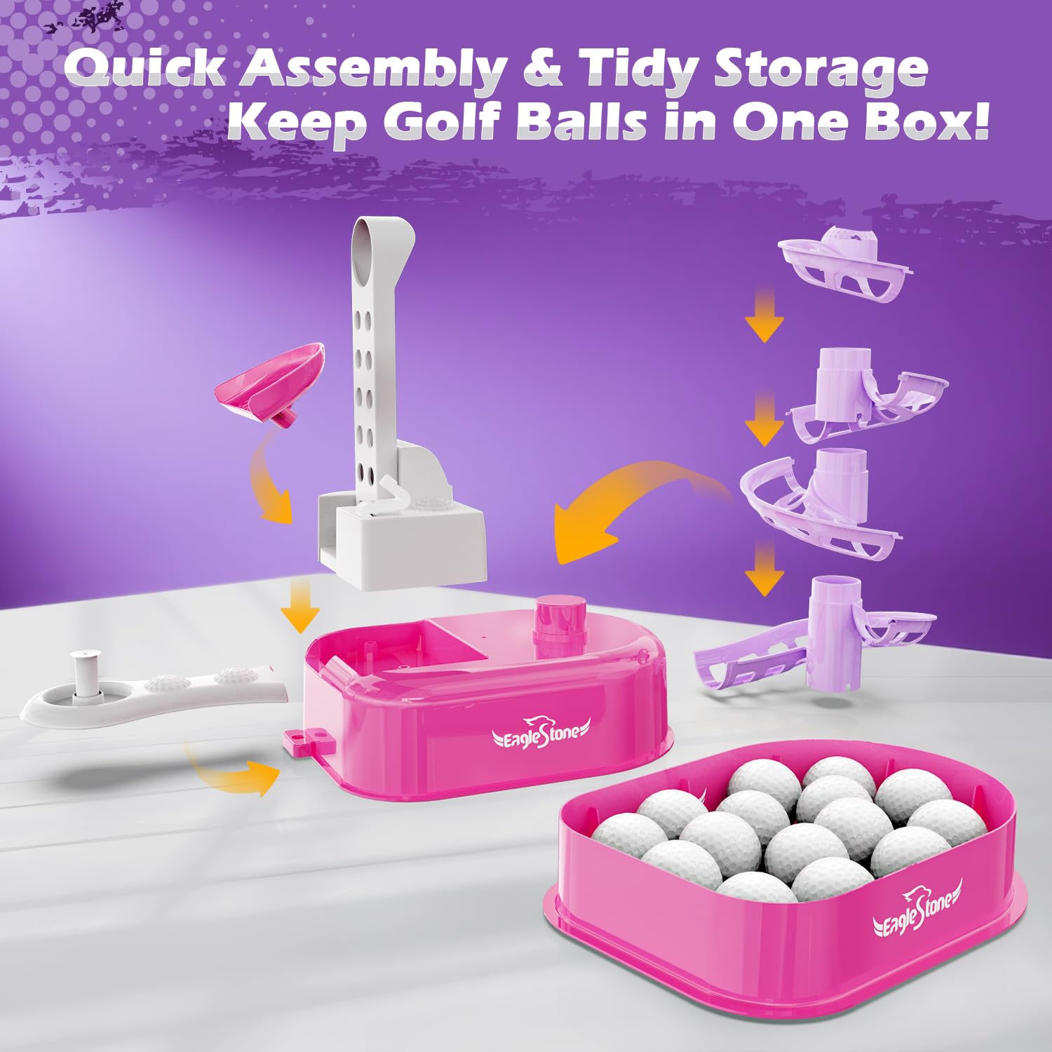 EagleStone left and right club heads provide versatile play options for kids.