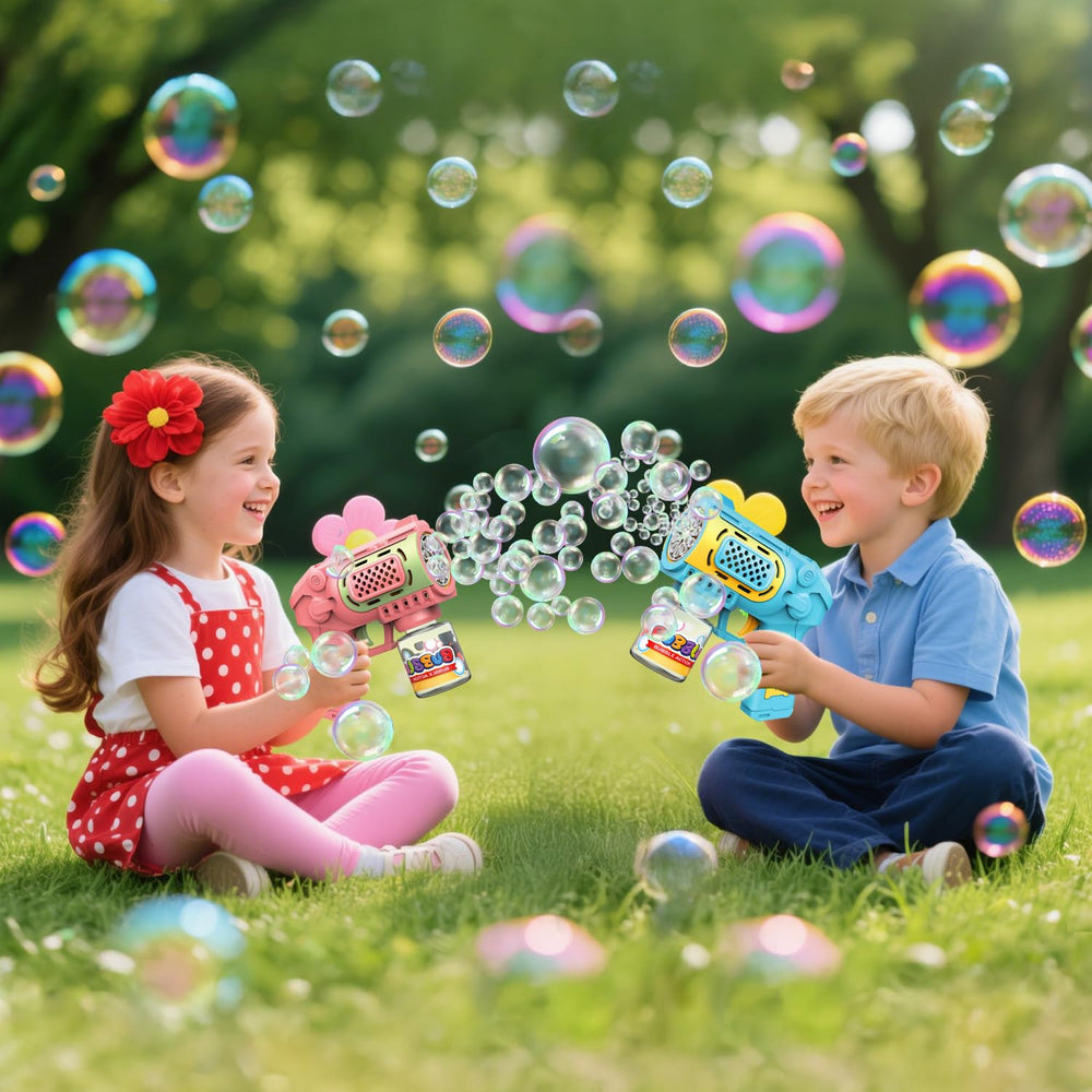 Durable EagleStone bubble gun with sturdy motor for long play sessions.