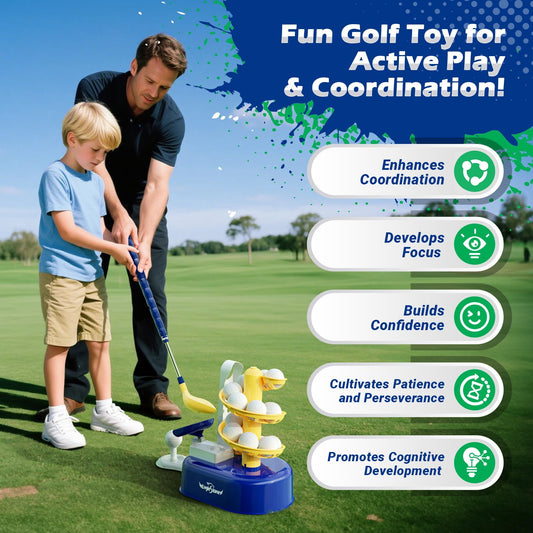 EagleStone adjustable-length golf club ready for growing kids
