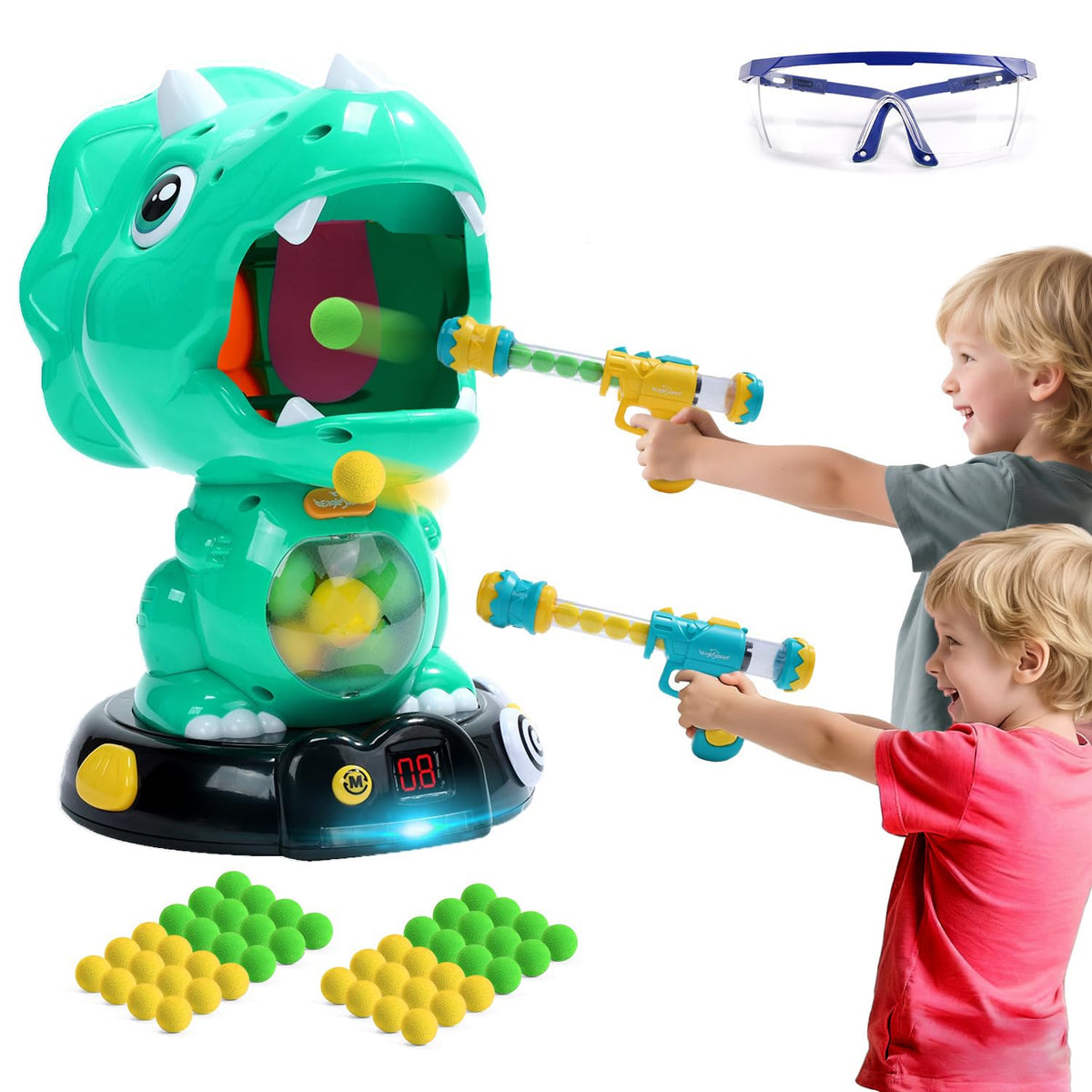 EagleStone Triceratops shooting toy ready for indoor and outdoor play
