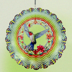 Eandisom hummingbird wind spinner uses 3D layers for vivid sculpture