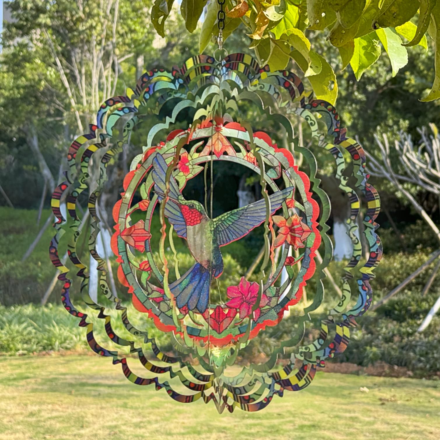 Eandisom hummingbird wind spinner easy to assemble and hang