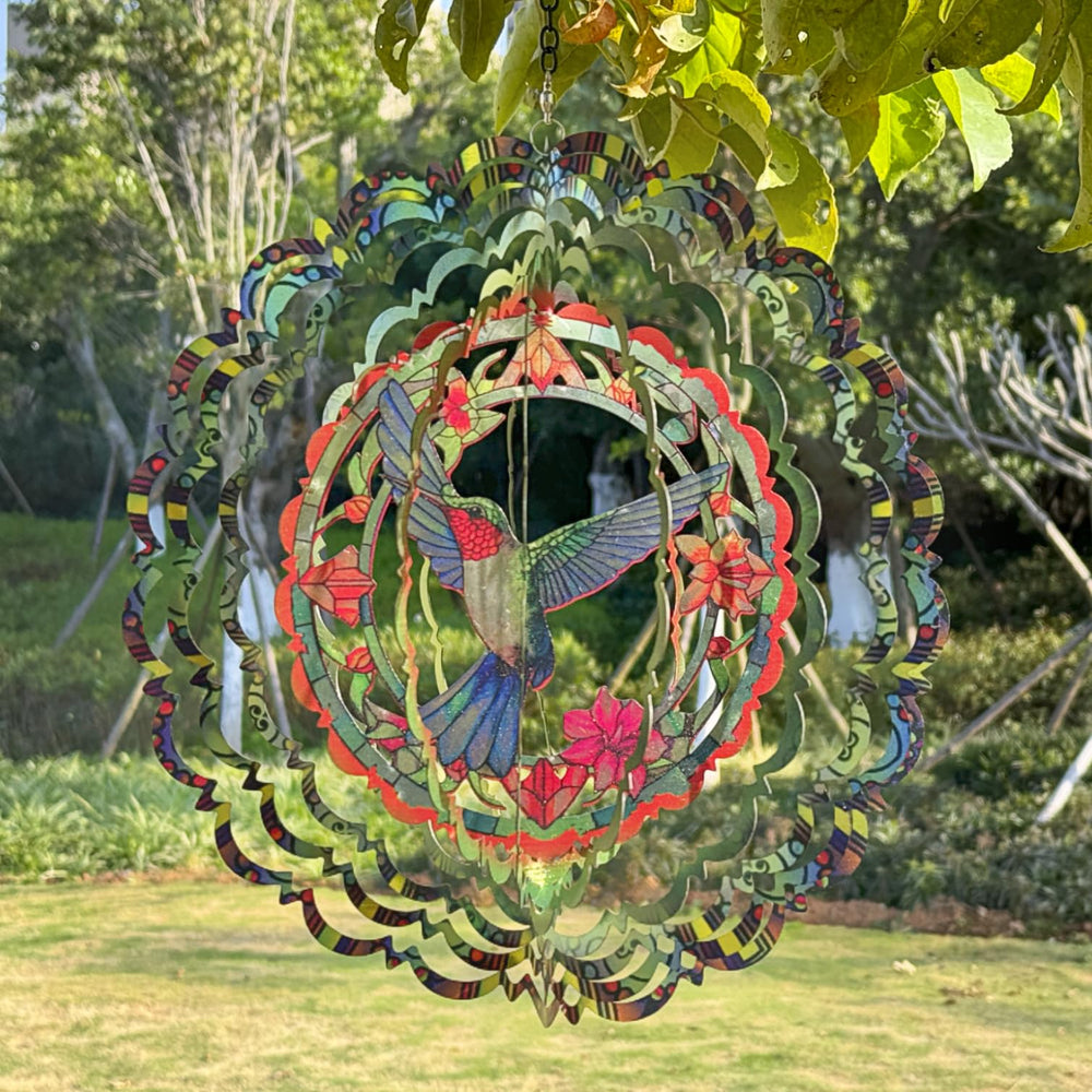 Eandisom hummingbird wind spinner easy to assemble and hang