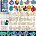EAPHANT glow-in-the-dark wooden magnets kit ready for creative painting sessions
