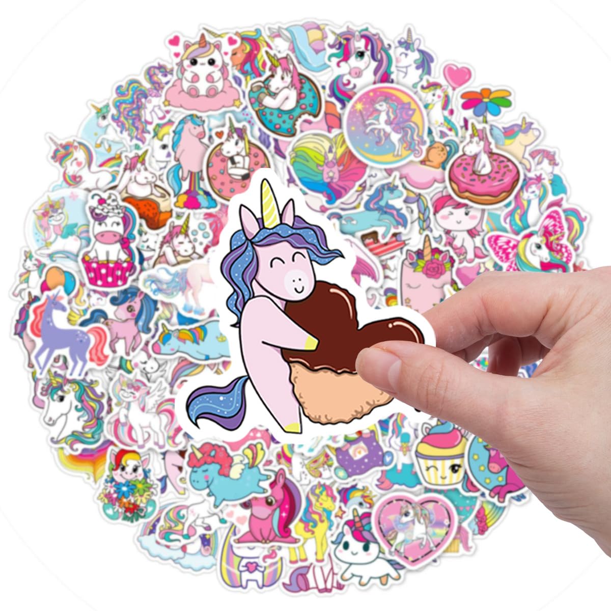 EAPHANT Unicorns stickers, kid-friendly designs for travel gear.