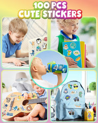 EAPHANT kid-friendly 100-piece pack adds color to water bottles