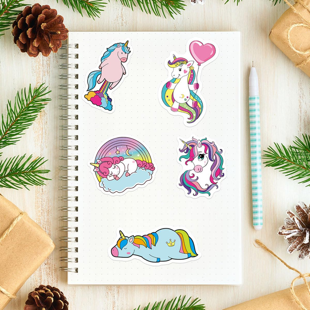 EAPHANT Unicorns stickers on water bottles for kids, colorful and durable.