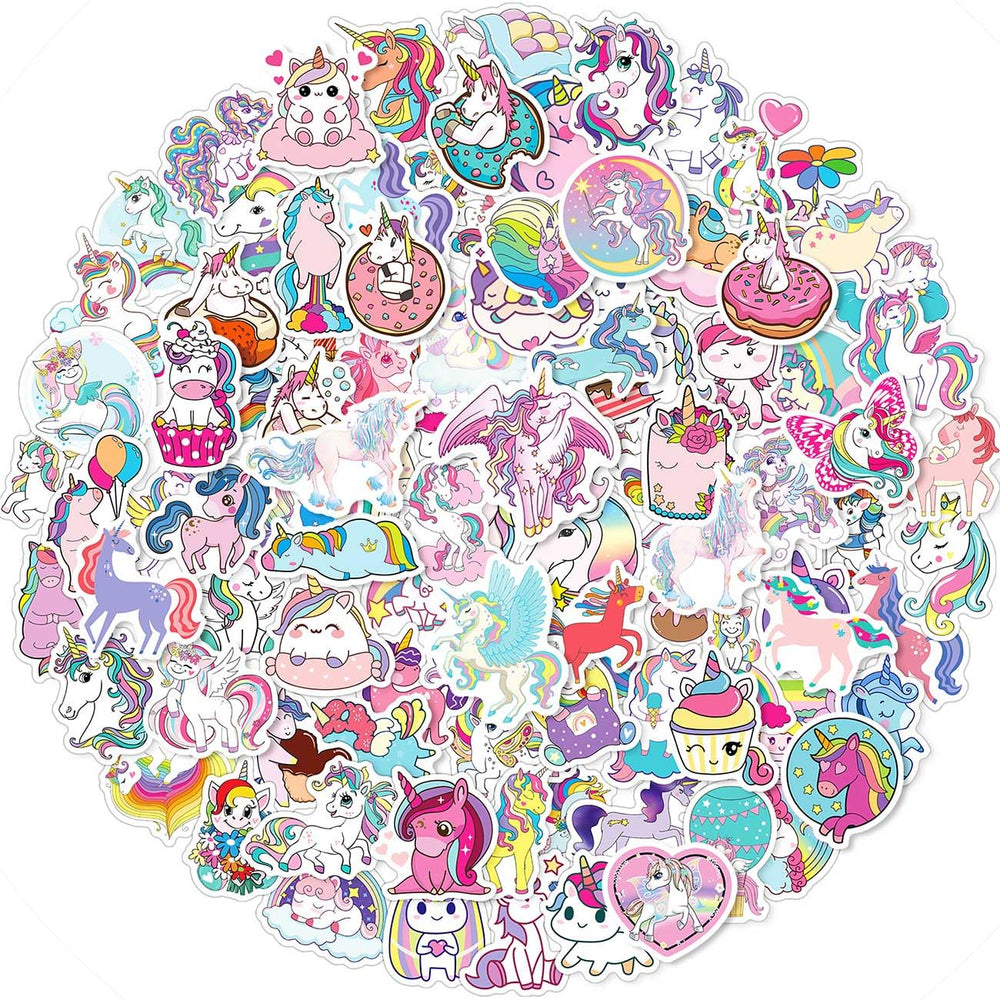 EAPHANT Unicorns stickers pack on water bottles, waterproof and vibrant.