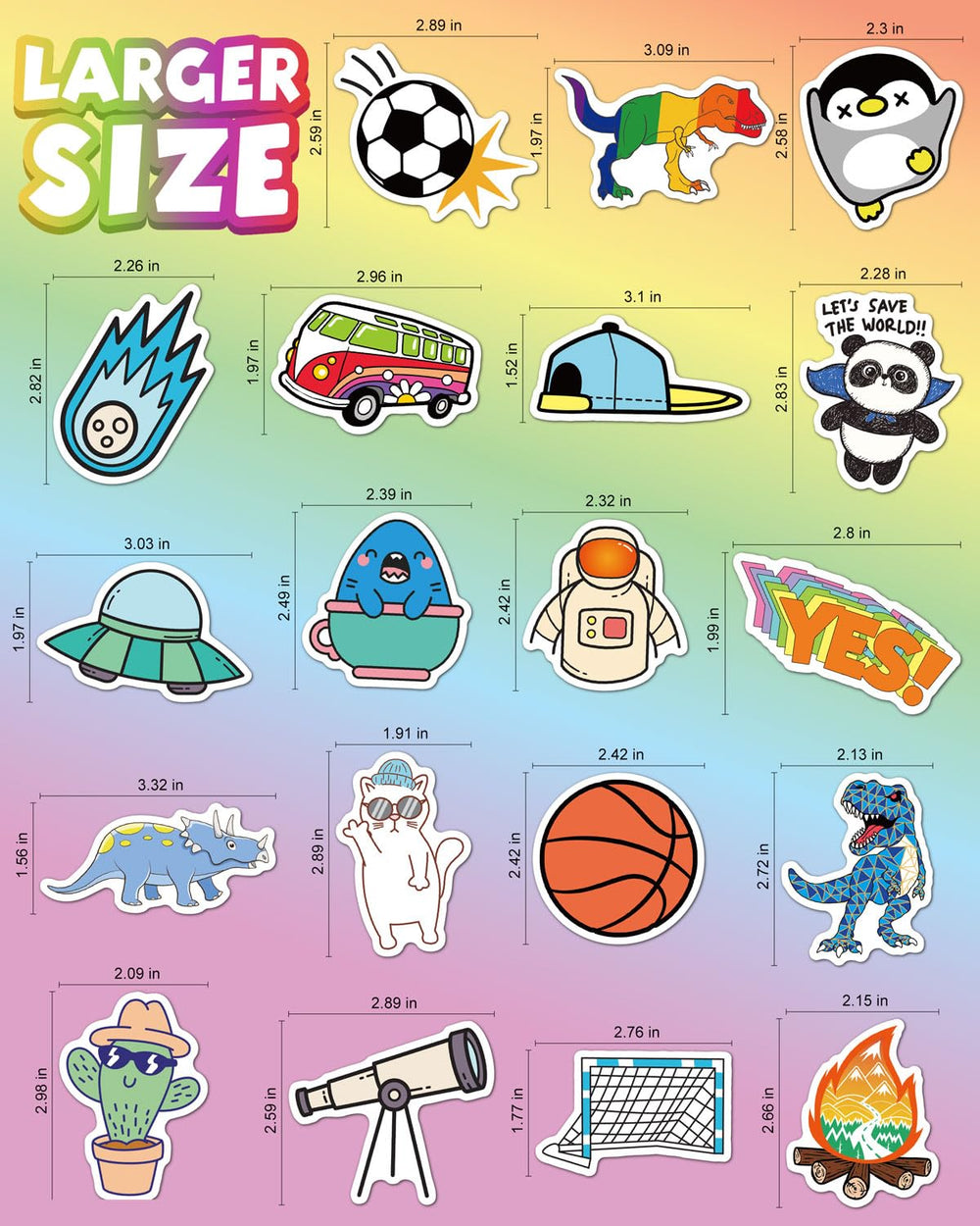 EAPHANT vinyl stickers for laptops and bags, durable and splashproof