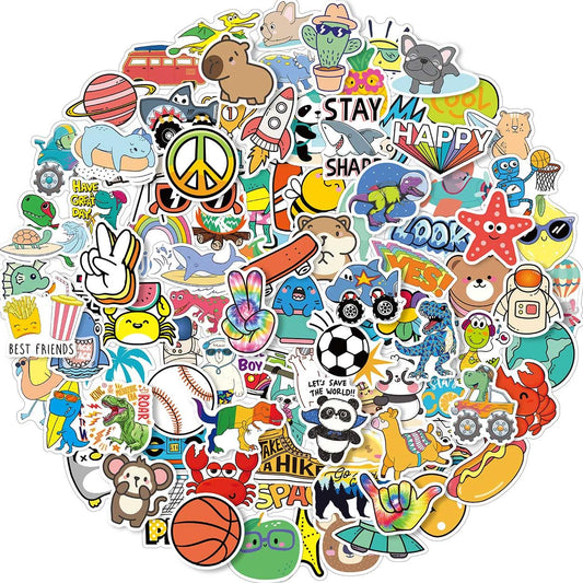 EAPHANT water bottle stickers 100pc vivid vinyl for kid-friendly bottle decoration