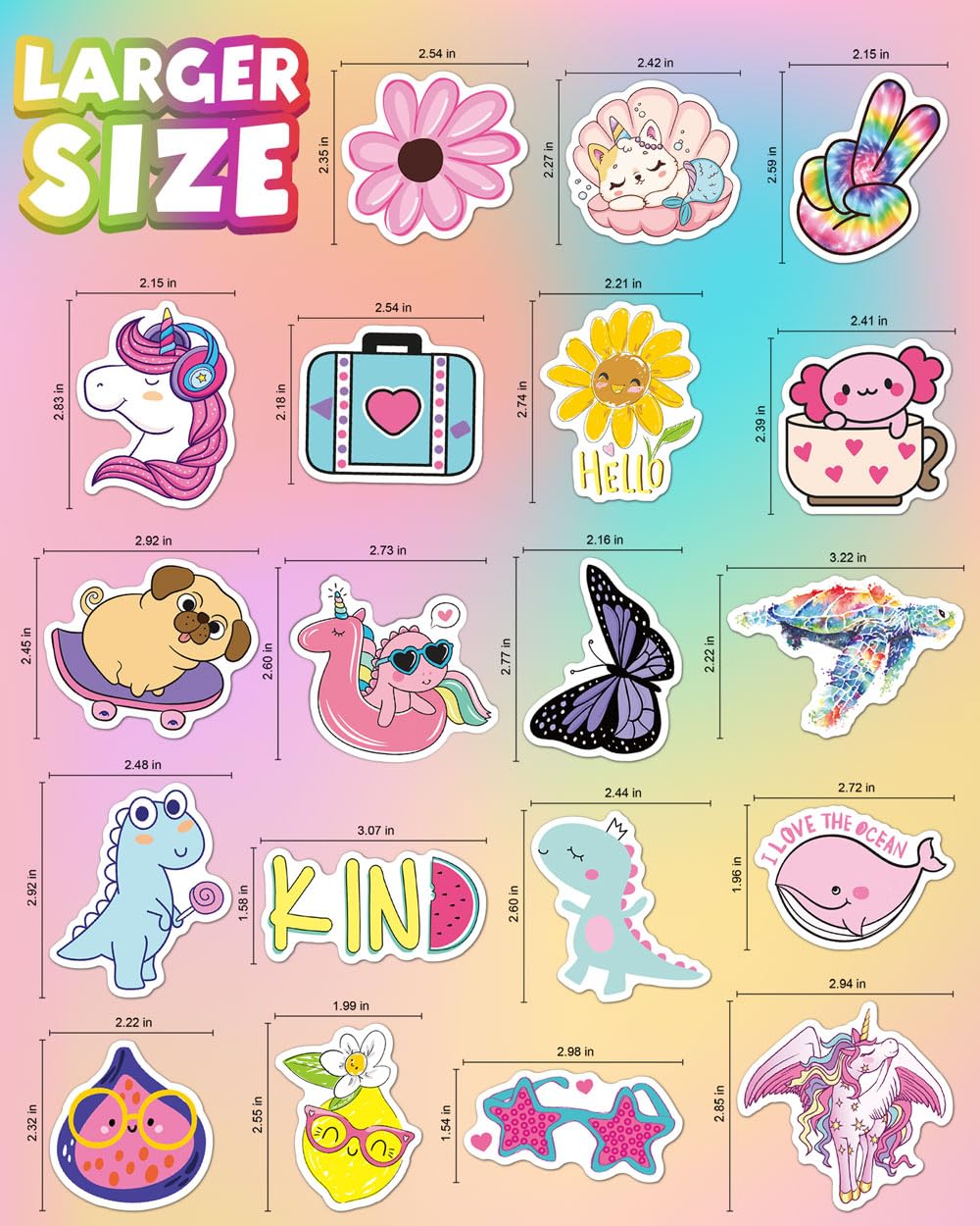 EAPHANT water bottle stickers are school essentials for kids, durable waterproof vinyl.