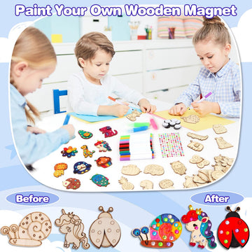 EAPHANT wooden magnets close-up show smooth surfaces ideal for precise painting