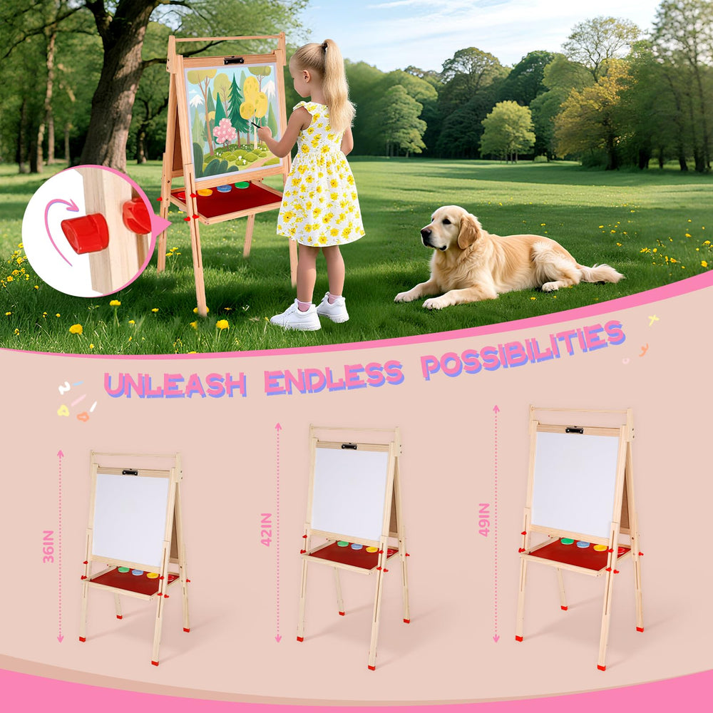EAQ Easel paper roll holder lets kids create on the go.