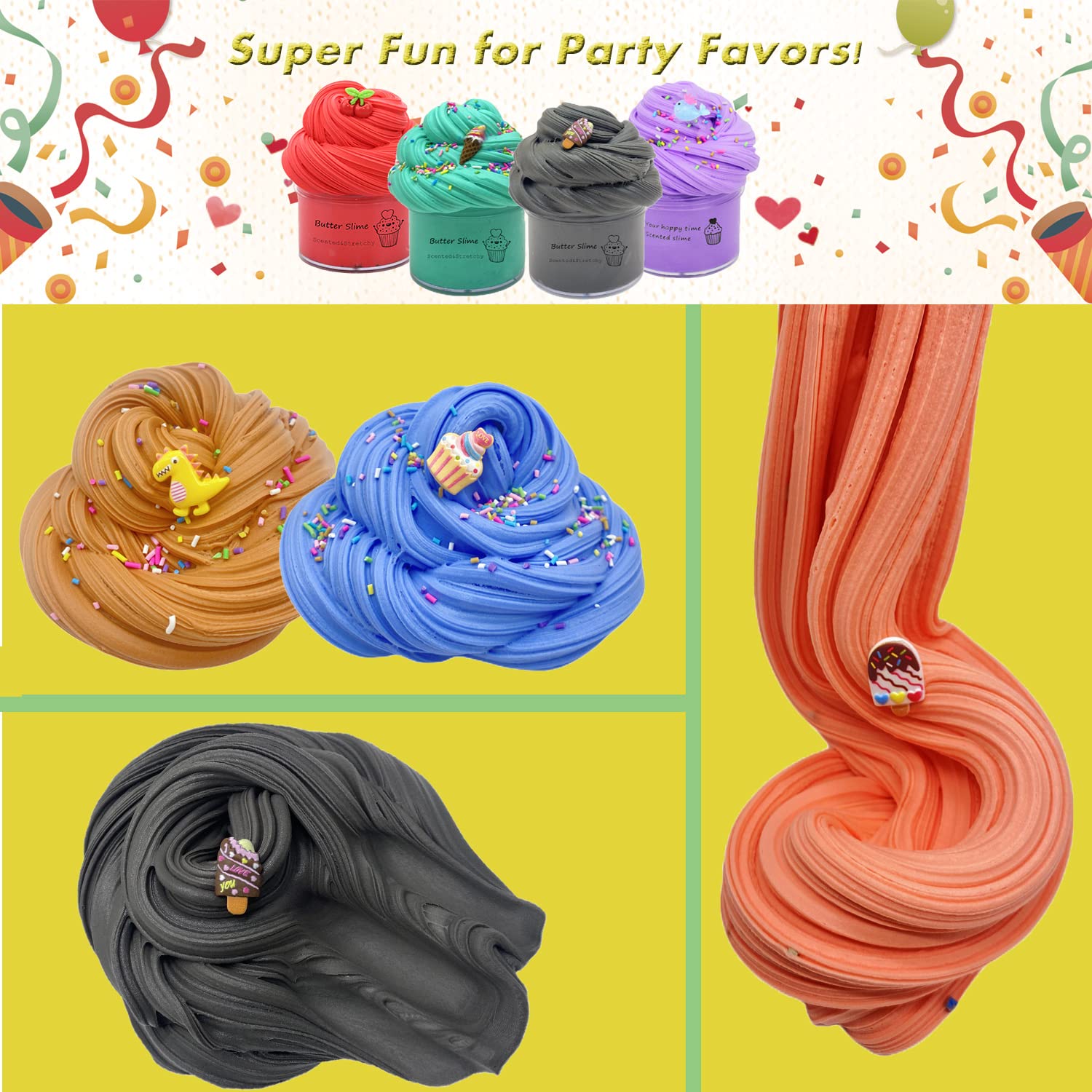 EASYCITY butter slime pink with fragrance for imaginative play sessions.