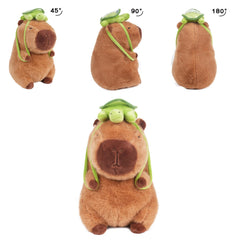 Kids snuggling with EASELR capybara plush during bedtime