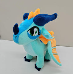EaseLR dragon plush close-up of scales and wings showcases detailed artistry.