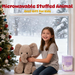Easfan 12.5-inch elephant plush is soft, cuddly, and easy to carry.