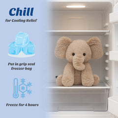Easfan 12.5-inch elephant plush ideal for bedtime snuggling and comfort.