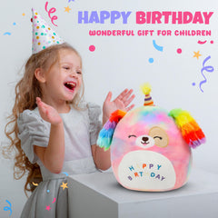 Easfan birthday dog plush with bright ears for cheerful decor.