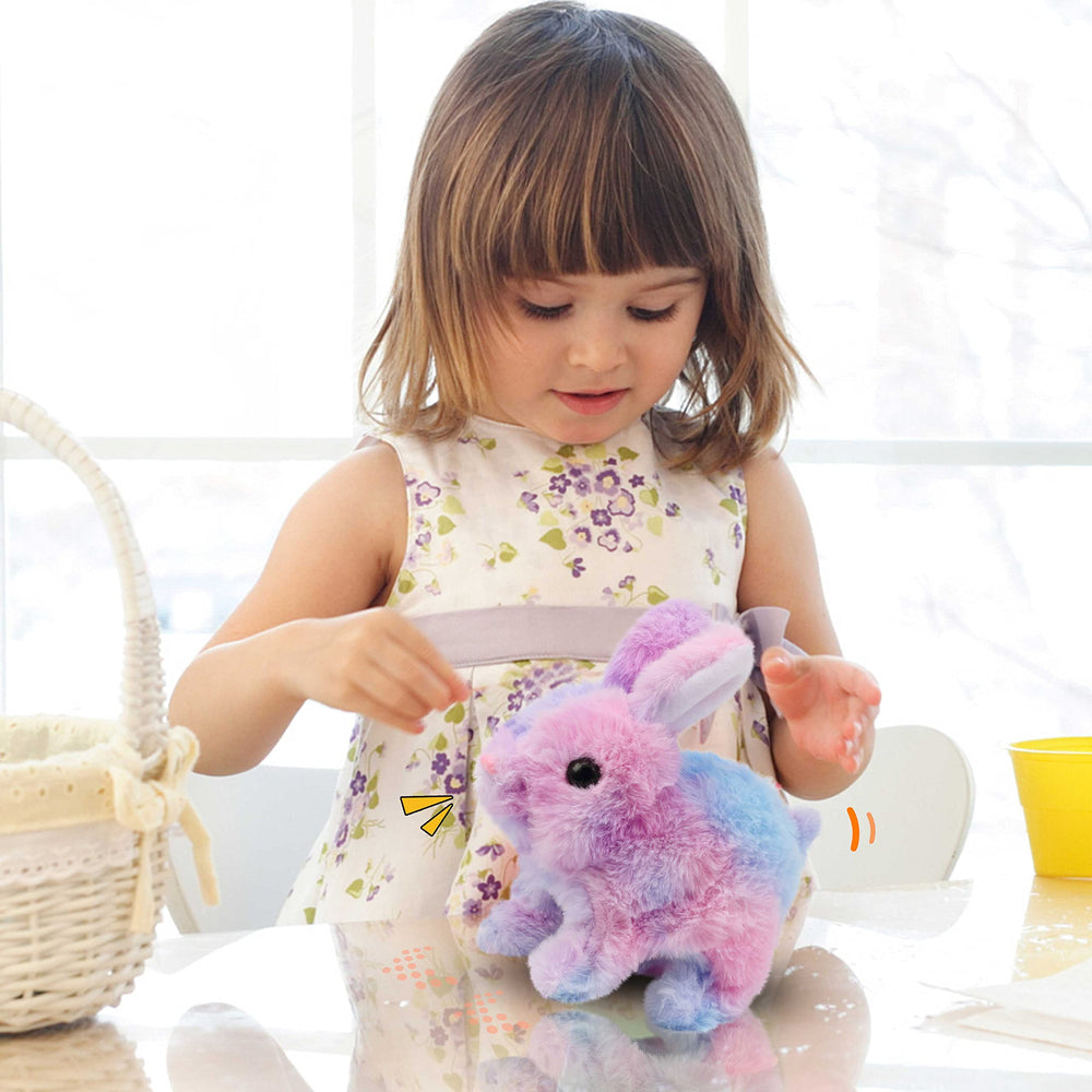 Easfan Easter Rabbit singing and glowing accents captivate in low light settings