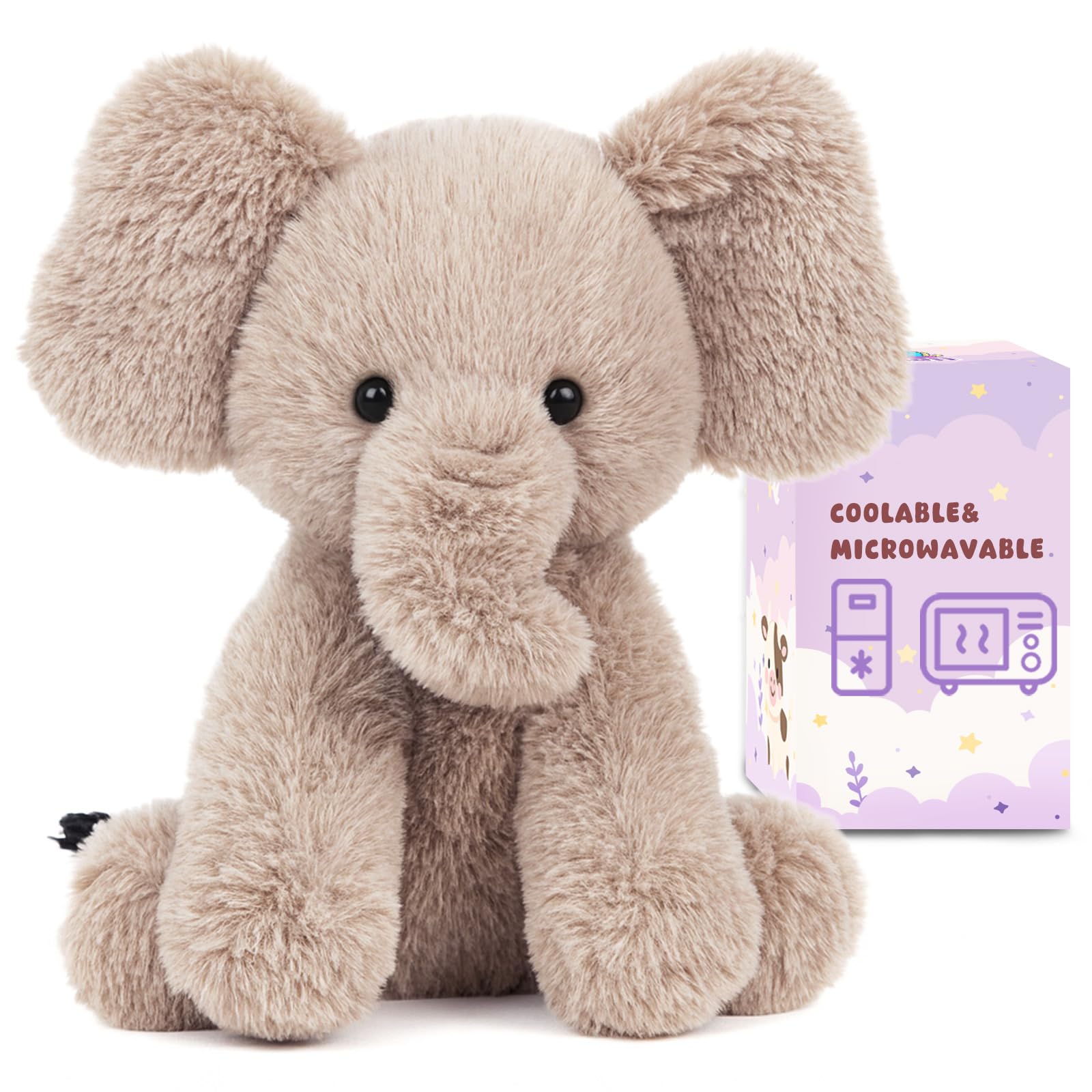 Easfan elephant microwavable plush provides warm snuggling for cozy evenings.
