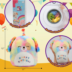 Easfan embroidered HAPPY BIRTHDAY on the pillow enhances festive decor