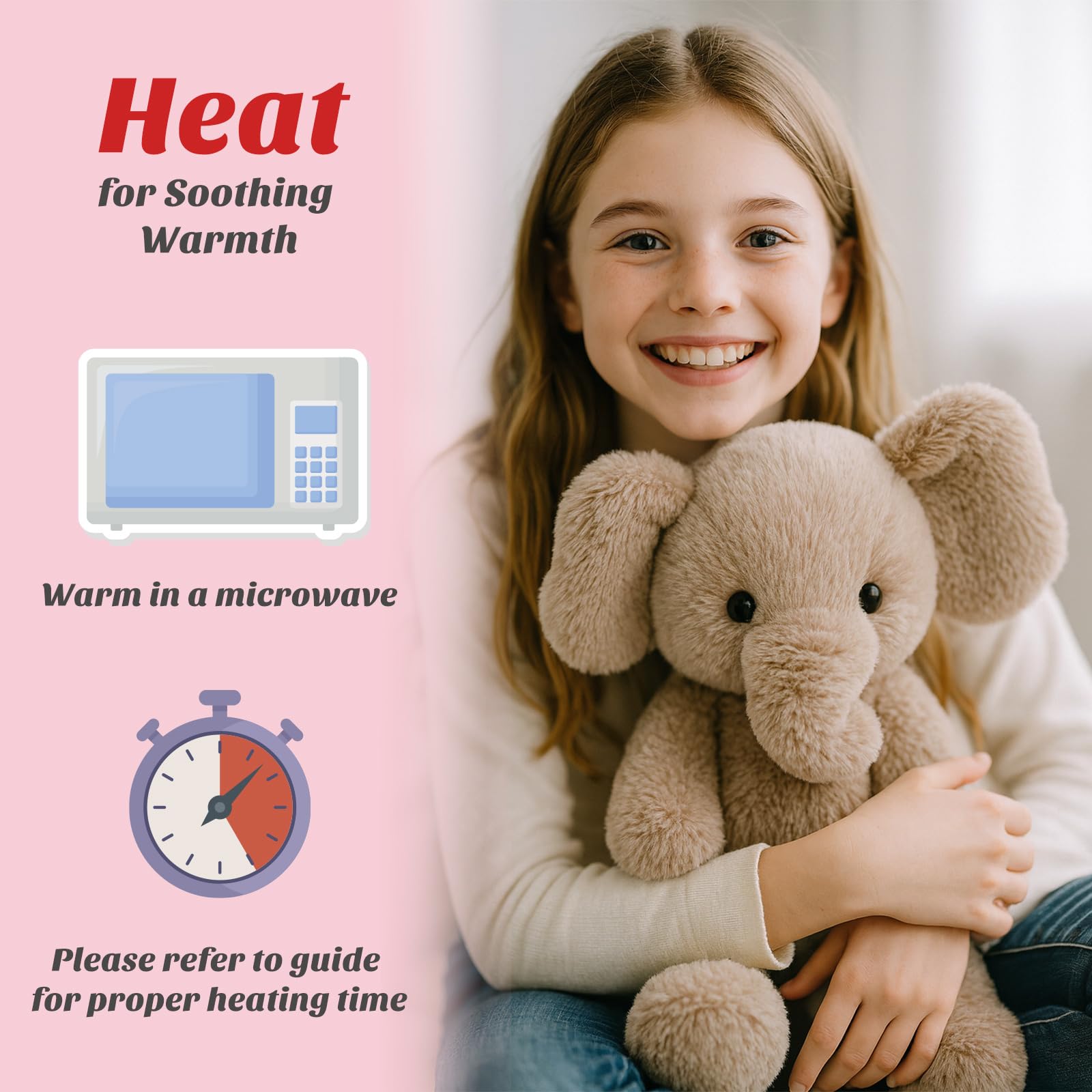 Easfan lavender scented plush elephant creates a soothing atmosphere for quiet moments.