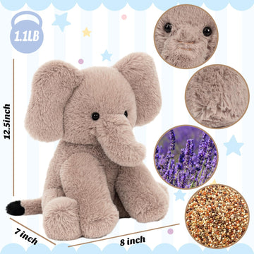 Easfan weighted elephant plush offers comforting heft for calm bedtime routines.