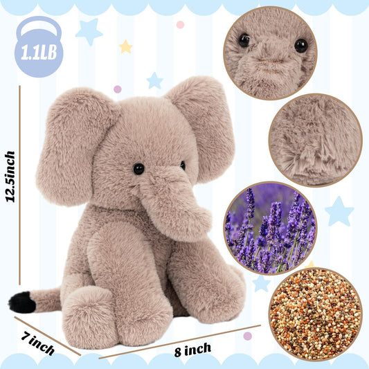 Easfan weighted elephant plush offers comforting heft for calm bedtime routines.