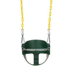 Eastern Jungle Gym heavy-duty high-back half bucket swing with secure back support for toddlers.
