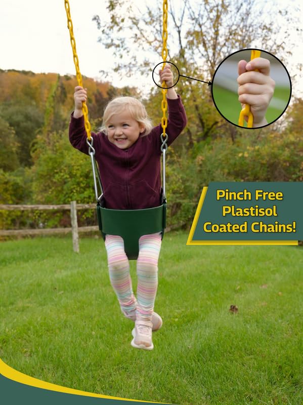 Eastern Jungle Gym rust-resistant copolymer seat withstands outdoor weather