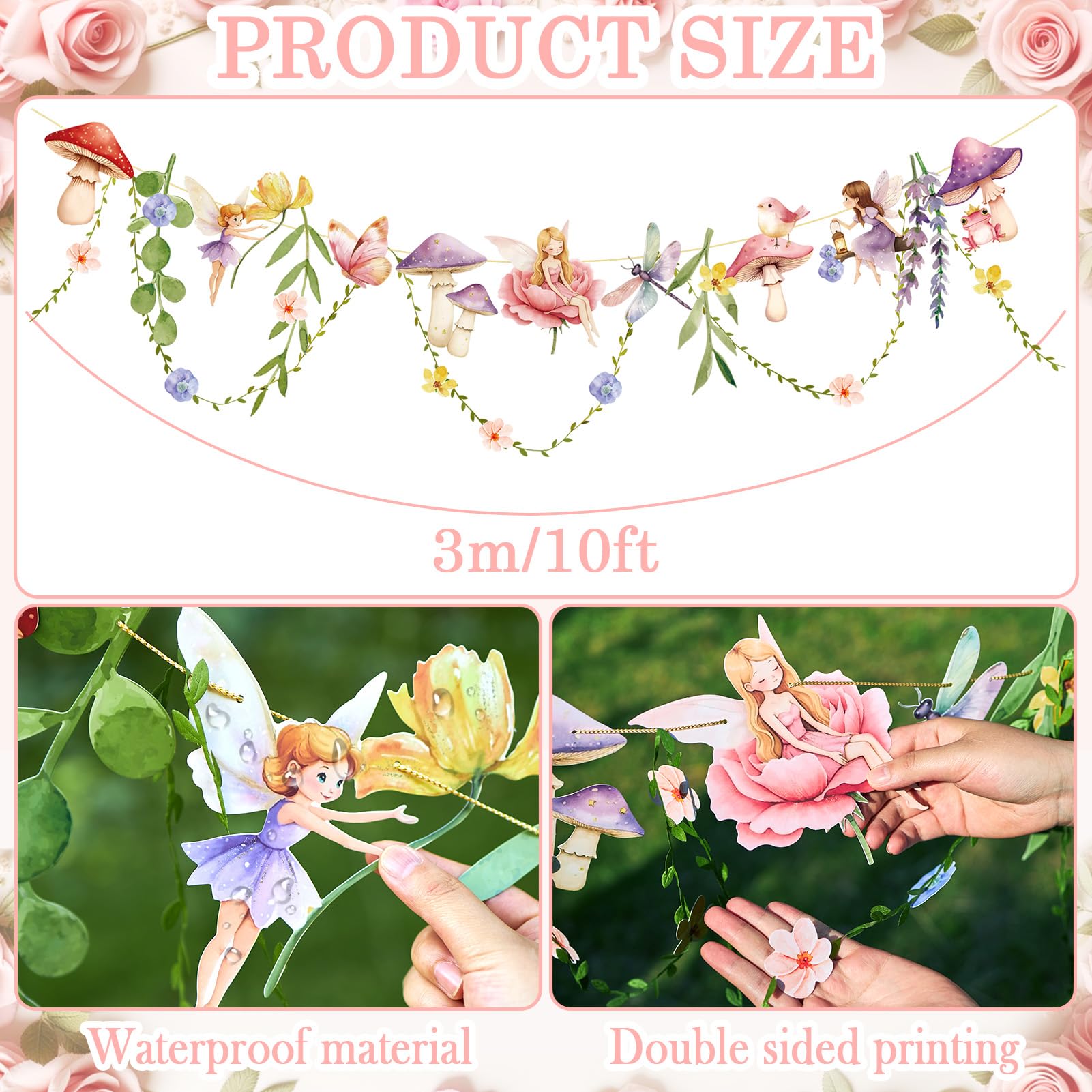 Easy Joy wildflower daisy design banner adds boho charm to walls.