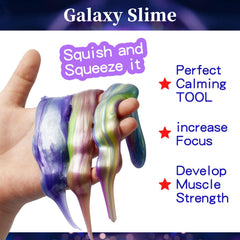 EASYCITY starry marble slime colors stimulate tactile discovery.