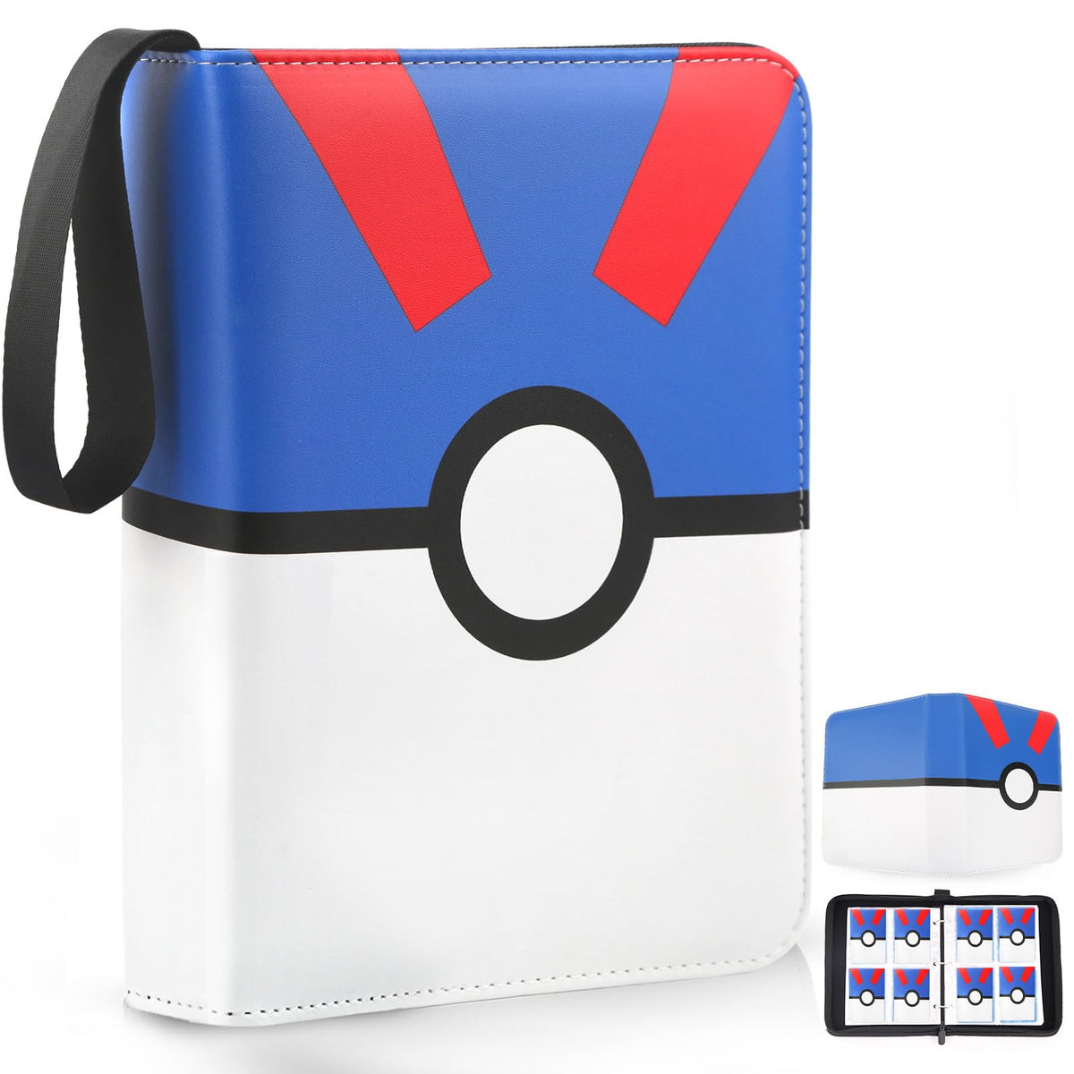 EASYFUN 900-pocket card binder with leather cover keeps cards protected on the go.