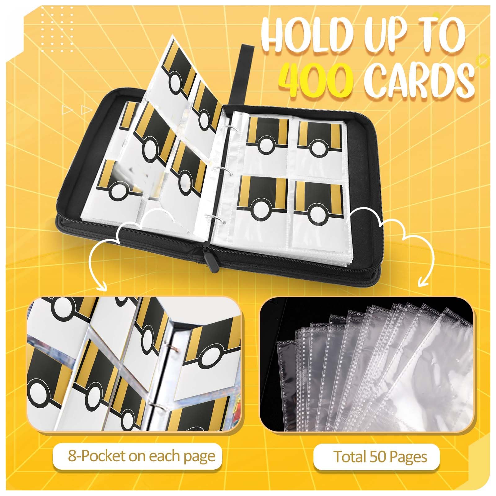 Clear plastic sleeves provide crystal-clear visibility and dust protection
