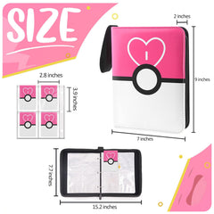 EASYFUN card binder pink double-side pages designed for organized storage