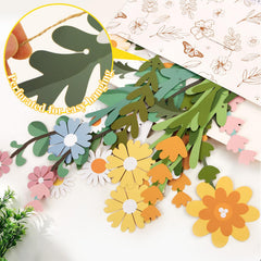 Easy Joy paper garland daisy for outdoor garden celebrations.