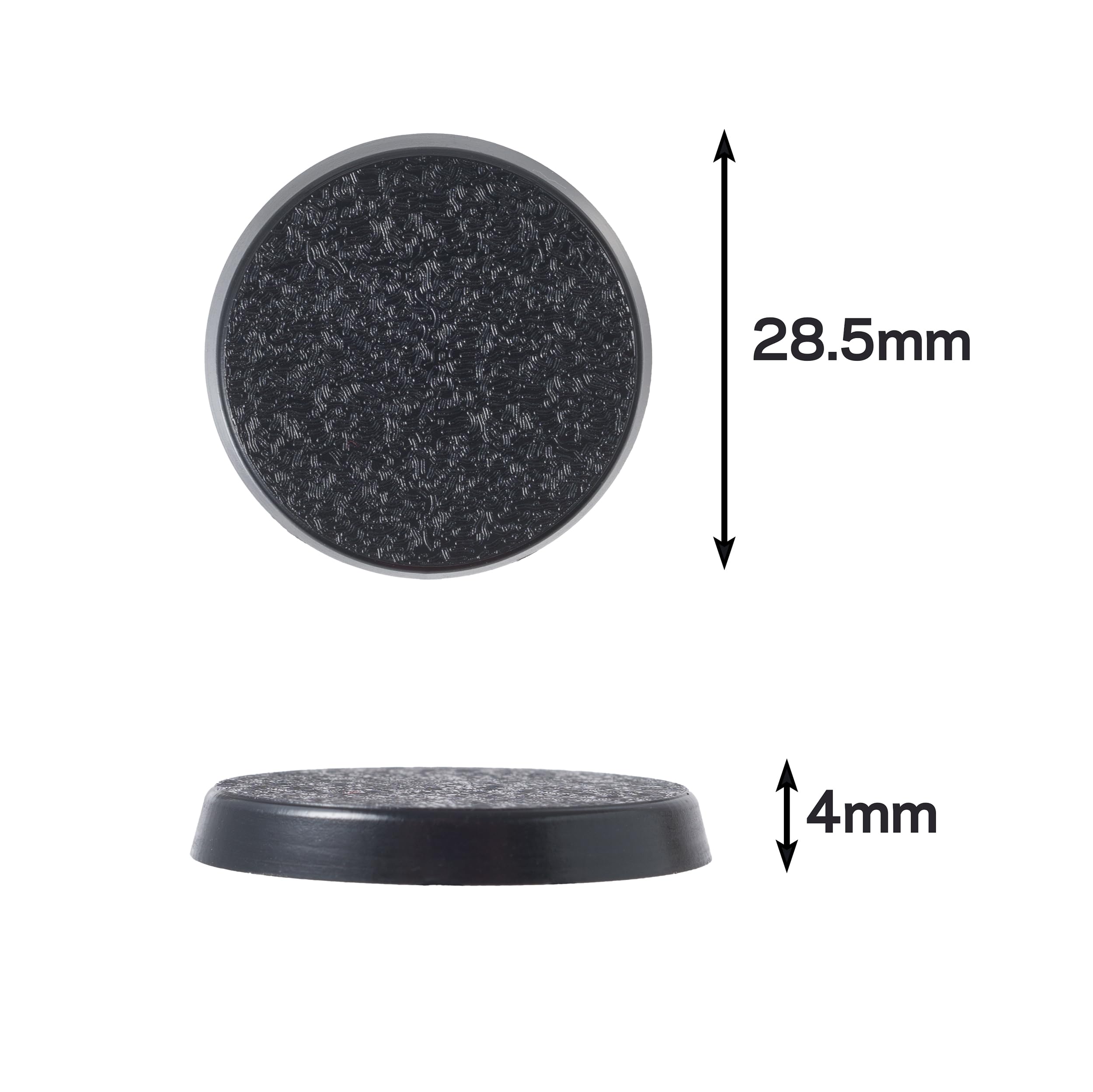 EasyPegs 28.5mm textured round base ideal for hobby projects and scenic dioramas.