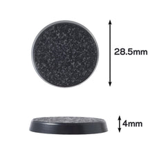 EasyPegs 28.5mm textured round base ideal for hobby projects and scenic dioramas.