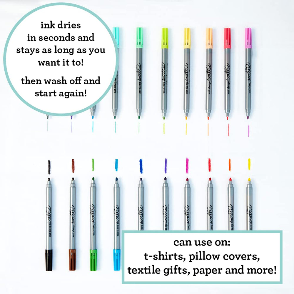 eatsleepdoodle artist set 20 double-ended nibs for varied line weights.