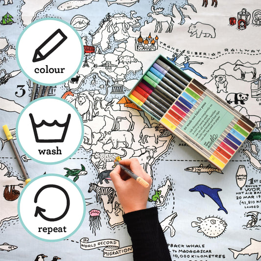 eatsleepdoodle artist set 20 rainbow colors ideal for vibrant textile projects.