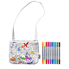 eatsleepdoodle DIY coloring crossbody bag lets kids color and wear a personalized accessory.