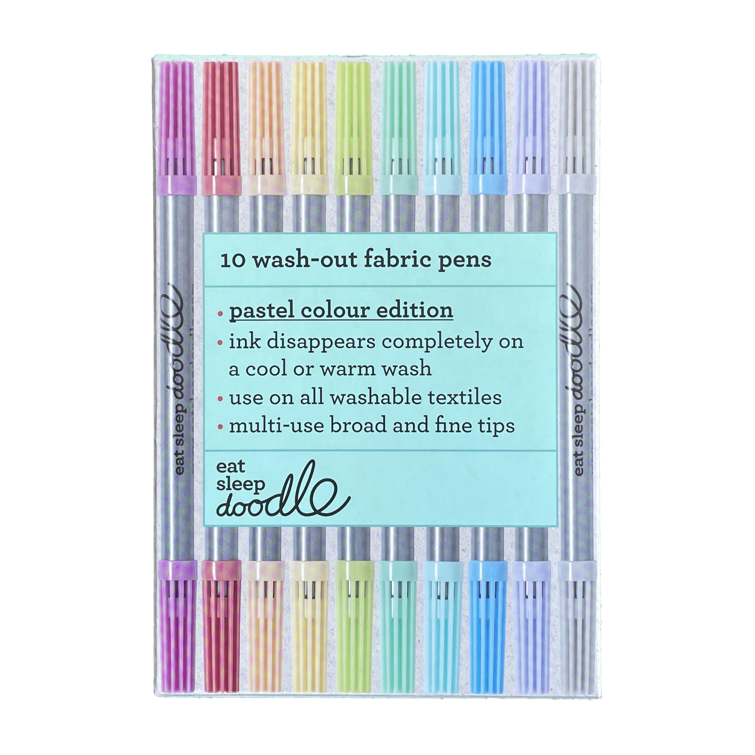 eatsleepdoodle pastel double-ended markers for washable fabric projects